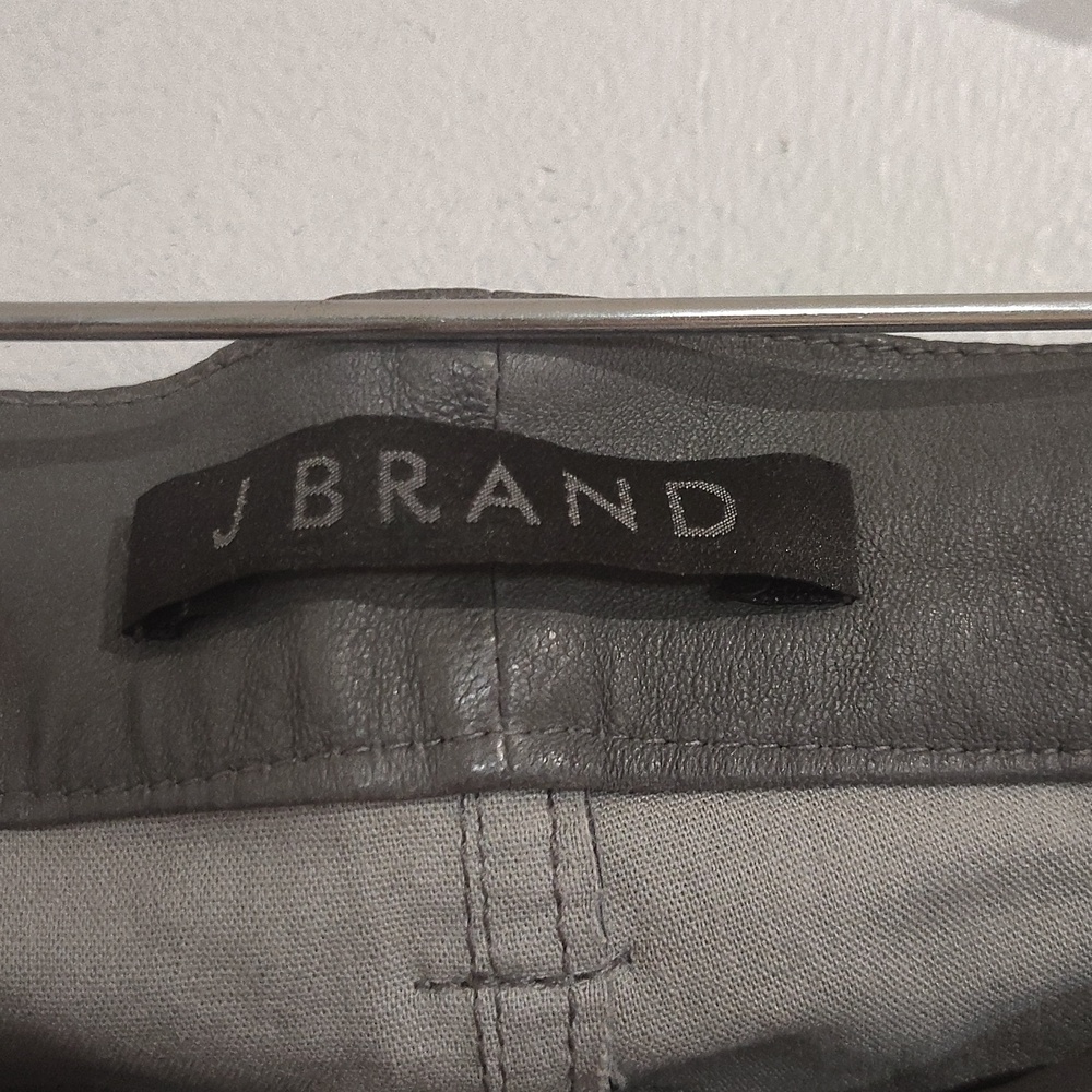 J Brand Women's Charcoal Skinny Leathers Pants - Picture 6 of 8